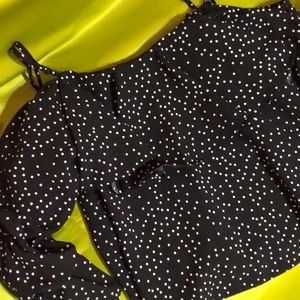 Polka dot off the shoulder top